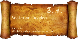 Breitner Amadea névjegykártya